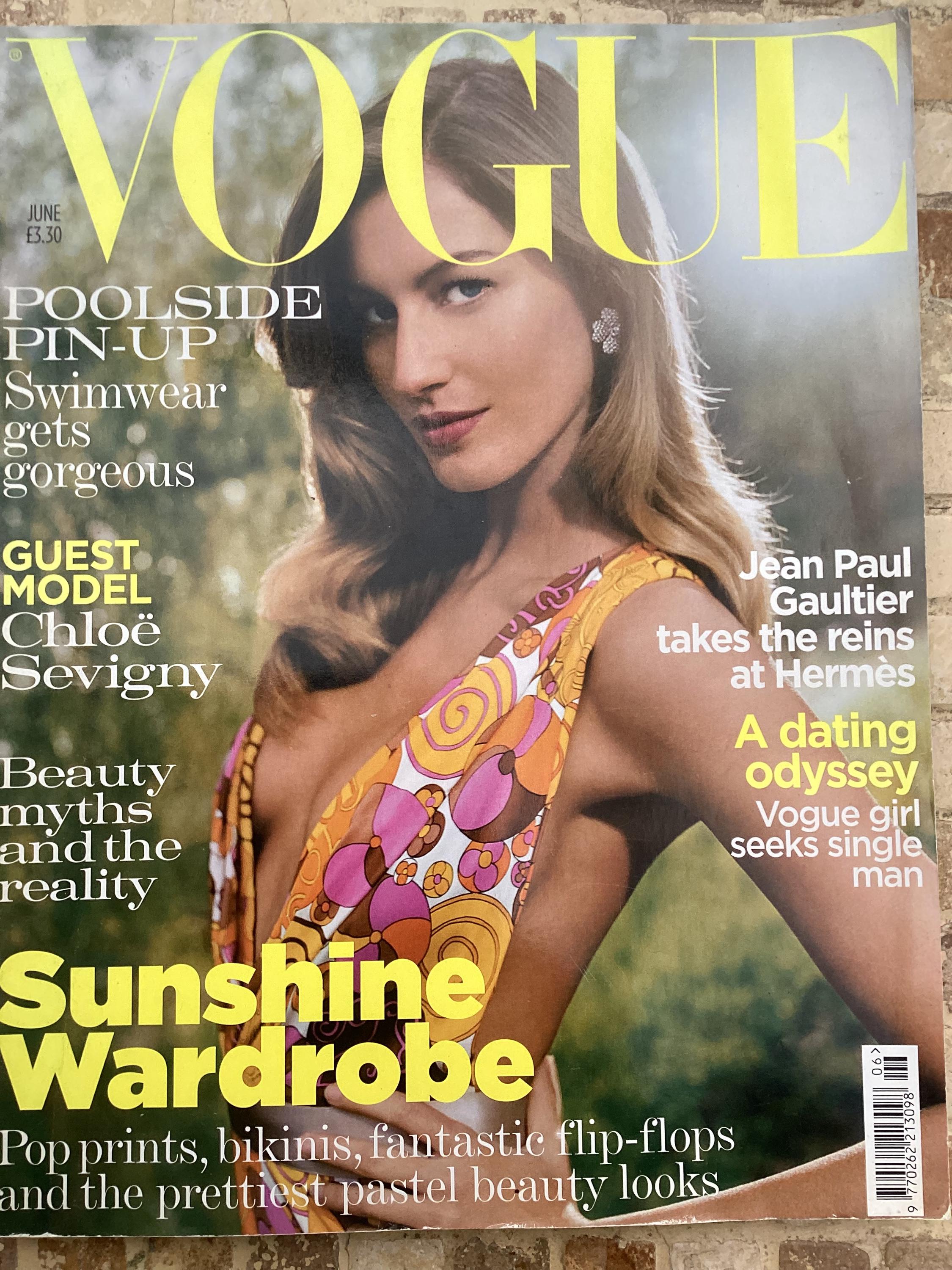 JUNE 2004 Vogue Magazine - Front Cover - Gisele Bundchen - Etsy