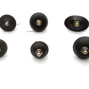 LOT 7 Black Round Oval Finials – Replacement Knobs for Tea, Coffee, Sugar Bowls
