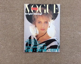 Vogue Magazine May 1986 -  Front Cover - Uma Thurman