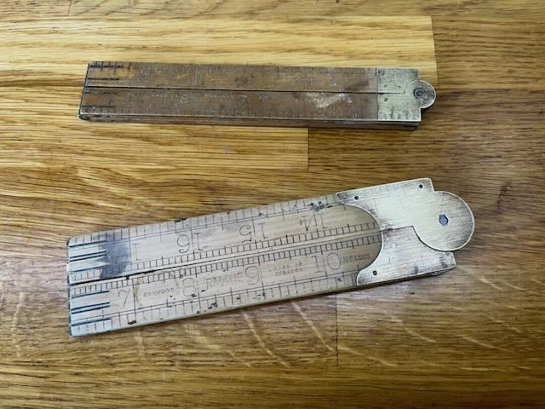 A Selection of Two Vintage Foldable Measuring Rulers - Etsy