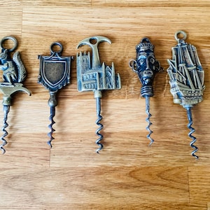 Abridor de botellas de vino con sacacorchos vintage