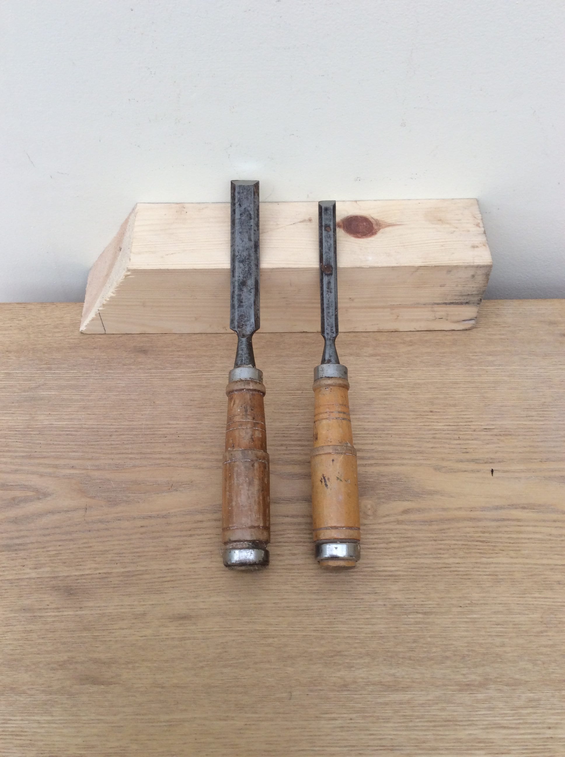 A Set of Two Used Vintage Wood Chisels 1/2 Inch and 3/4 Inch Etsy