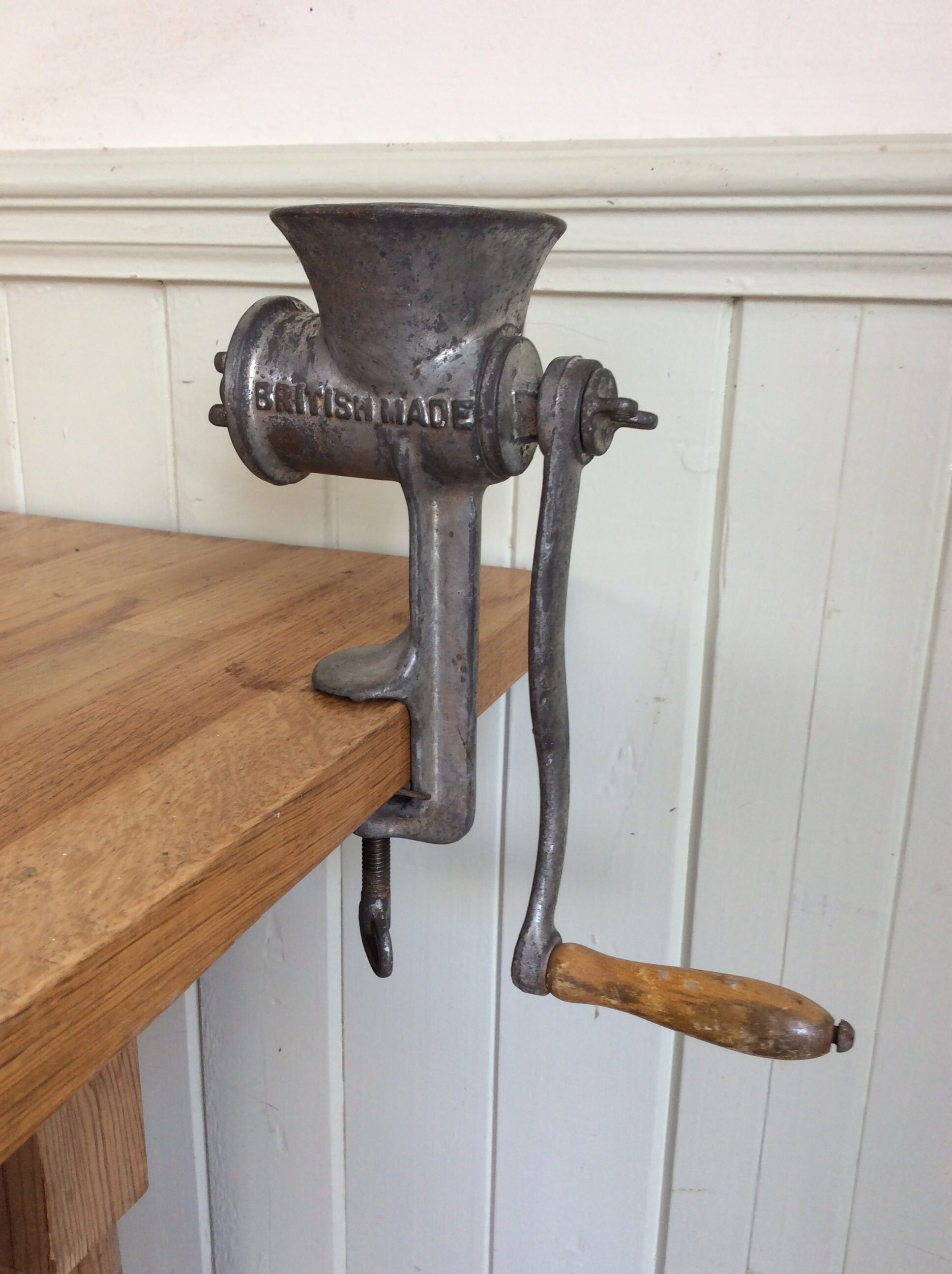 Vintage Meat Mincers With Table Clamp Etsy