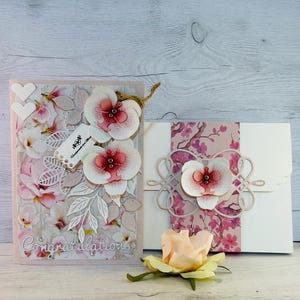 Handgemaakte luxe 3D wens- of cadeaukaart met giftbox envelop. A6 formaat. Uniek design. 220 gr. cardstock.