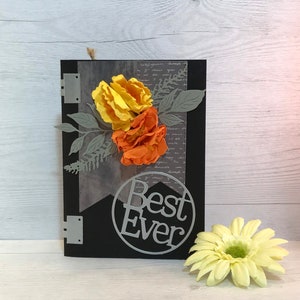 Handgemaakte luxe 3D wens- of cadeaukaart. A6 formaat. Uniek design. 220 gr. cardstock. Geen print, cutting dies.