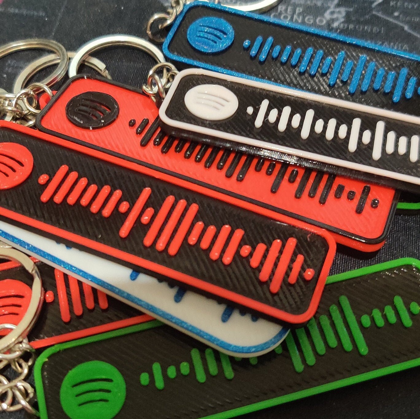 Custom Spotify code keychain with your song album or | Etsy