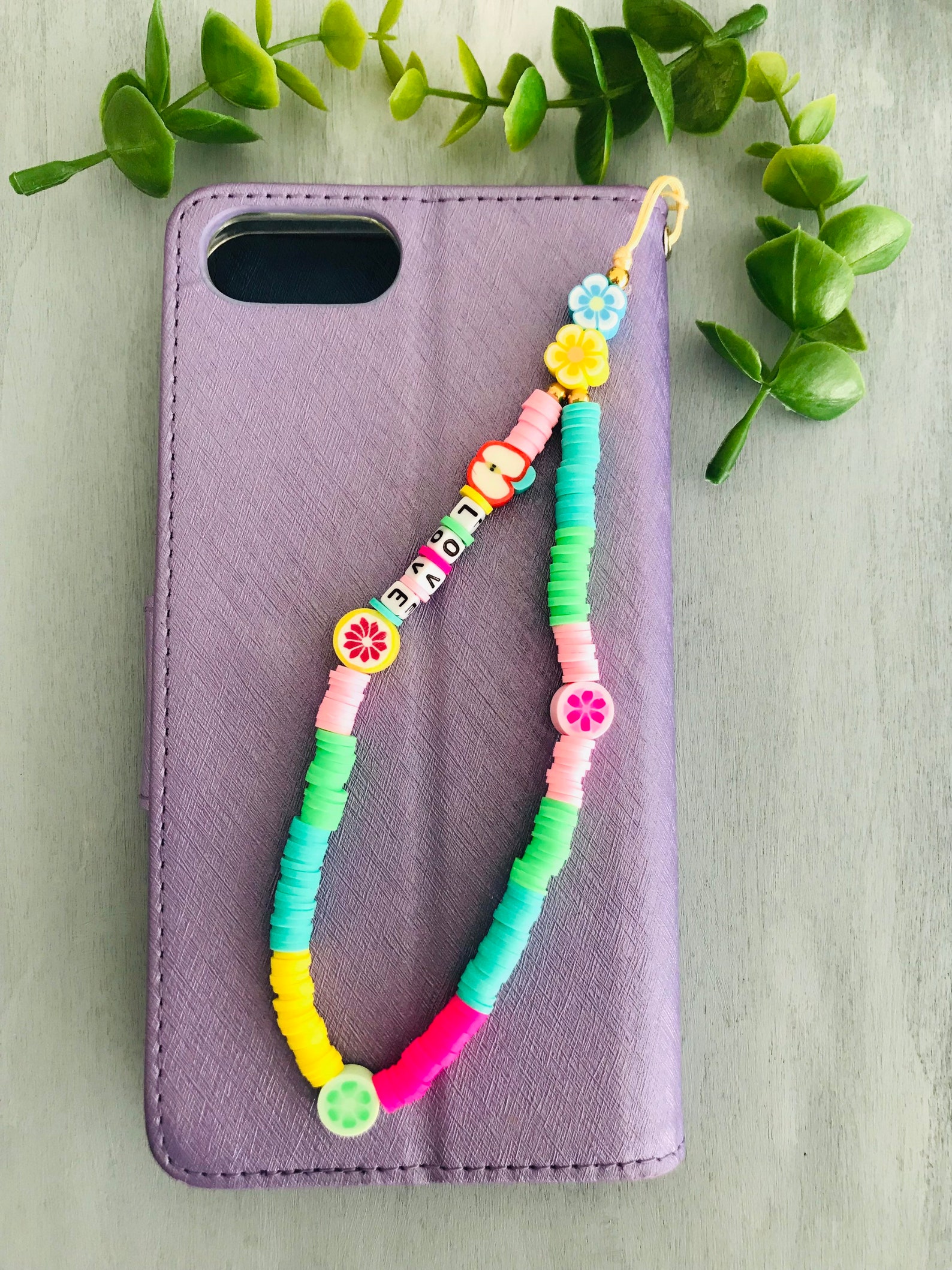 Acrylic Beads Mobile Phone Chain phone charm | Etsy