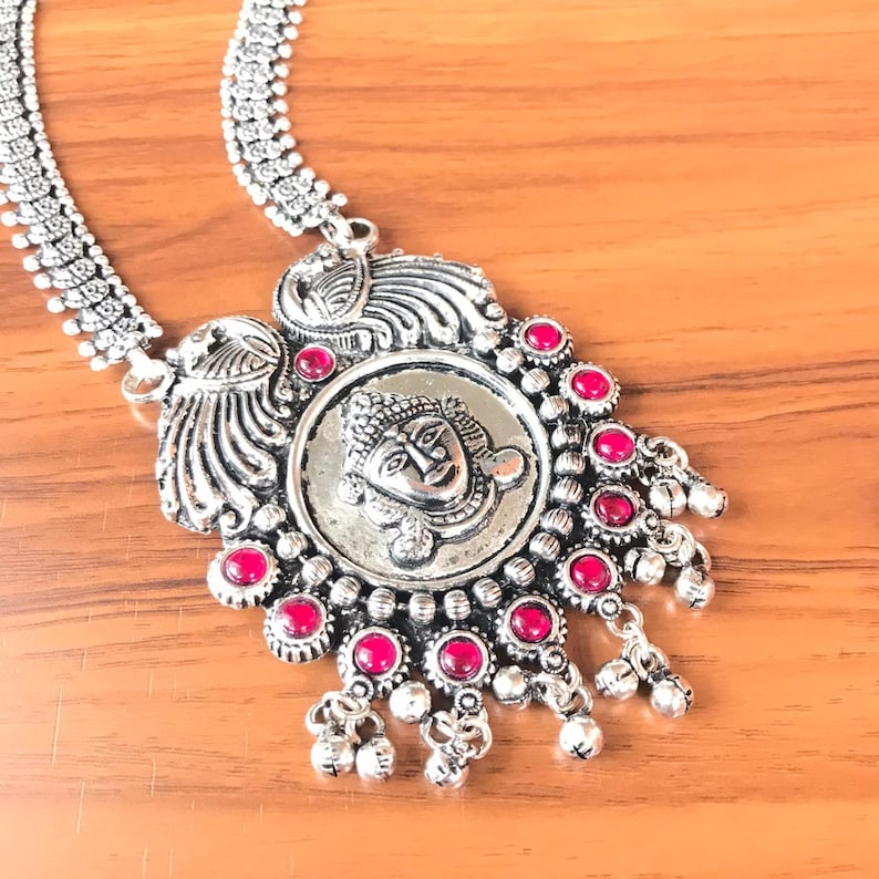 Oxidized Necklace Set Temple Jewelry Jewellery for Women Etsy