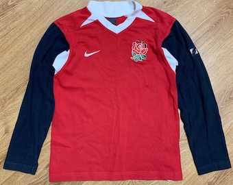Jersey de manga larga de la Unión de Rugby de Inglaterra Nike Vintage Size S