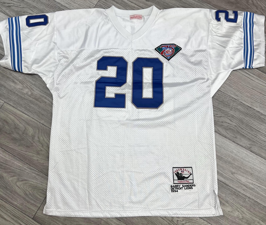 Rare 75th Anniversary NFL Mitchell & Ness Barry Sanders Detroit