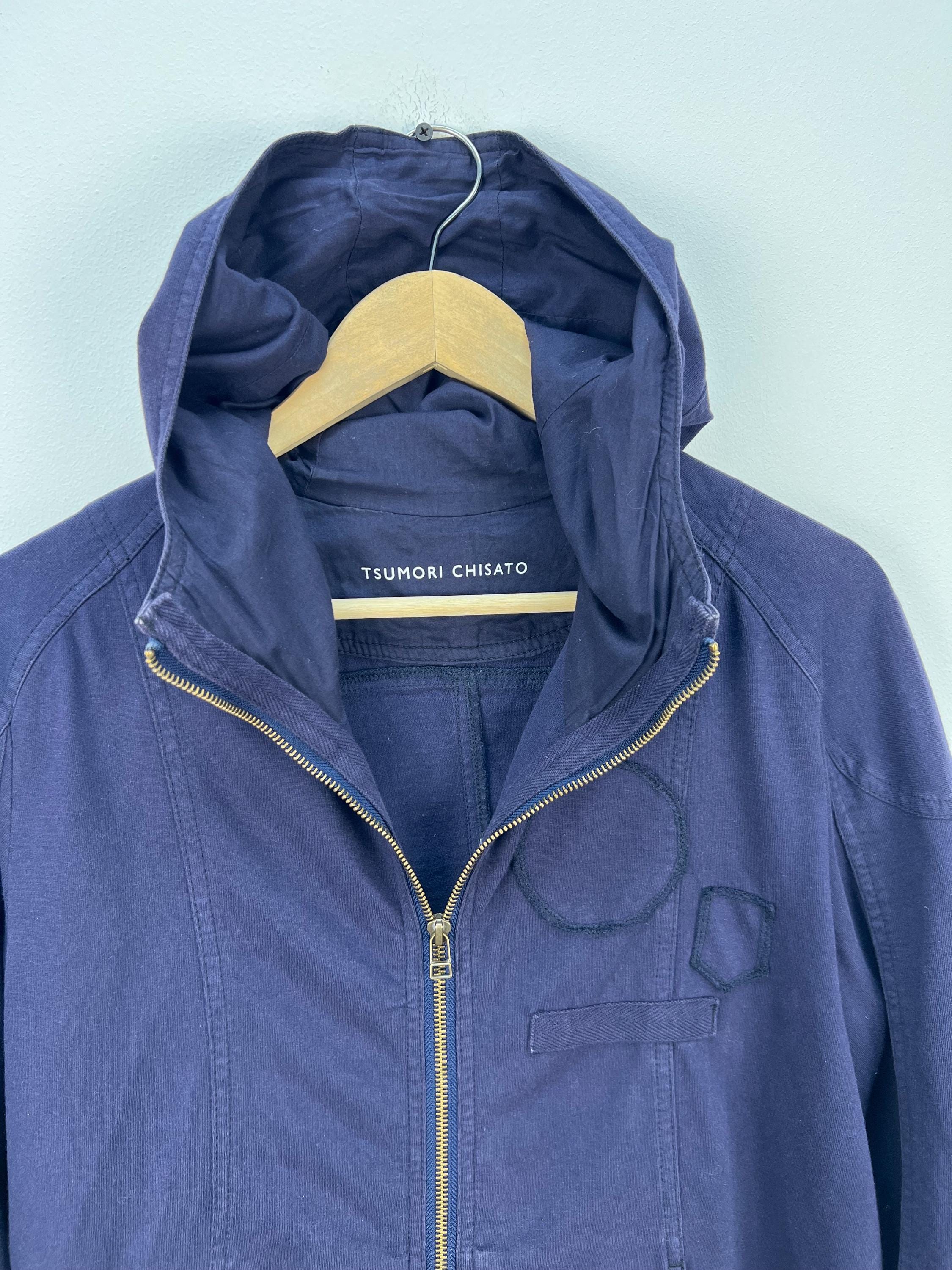 Tsumori Chisato Japan Designer Zip Hoodie Jacket Avant-garde Navy
