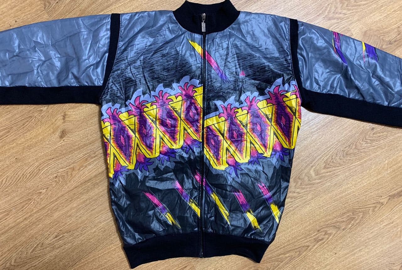 80's◆agu Rabobank サイクリングジャケット イタリア製 AGU Bike Cycling Vintage Shirt Jersey Jacket Long Sleeve