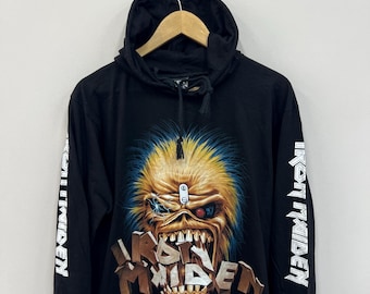 vintage Iron Maiden Hoodie Big Pint Size Large