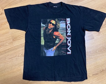 Vintage Y2K Bon Jovi 2005-2006 Have a Nice Day Tour Green Fruit of
