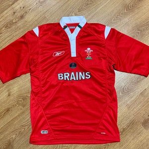 Wales Cymru Rugby Union Vintage Rugby Shirt Jersey Reebok Size L/M