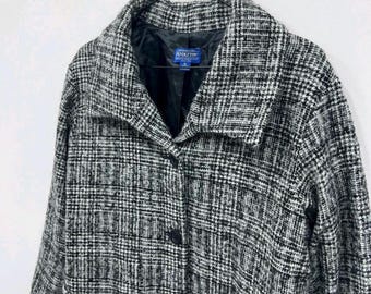 Chaqueta vintage de tweed de lana Pendleton para mujer, talla M