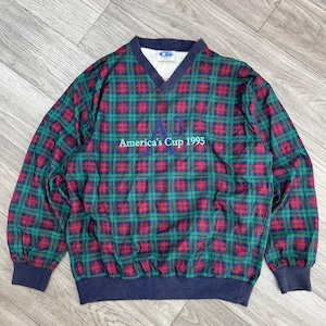 Rara vintage A3 Coppa America 1995 Yacht Sailing Pullover Felpa da uomo Taglia M