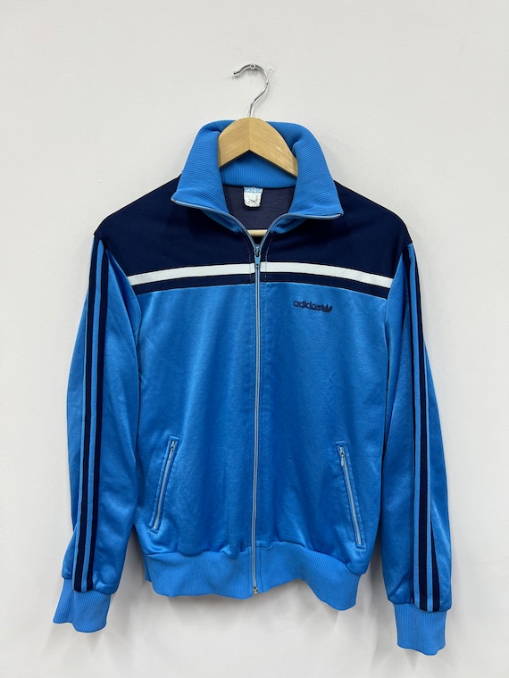 Vintage 80s Adidas Originals Track Top Jacket Blue Size S - Etsy