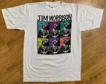 90sヴィンテージ ジムモリソン パロディバンドTシャツ ERAZOR BITS ヴィンテージ 1993 ザ・ドアーズ Tシャツ ブラック L 90年代