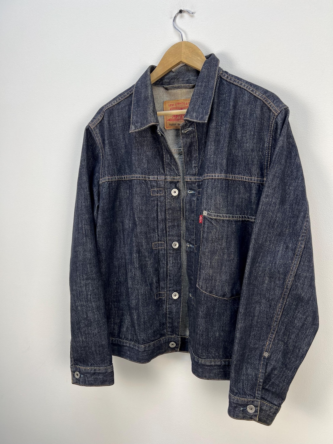 70501 Euro levi’s 1st denim jacket Euro Levi's】 1st Type Denim Jacket 70501-04 SIZE:L | REBOAN