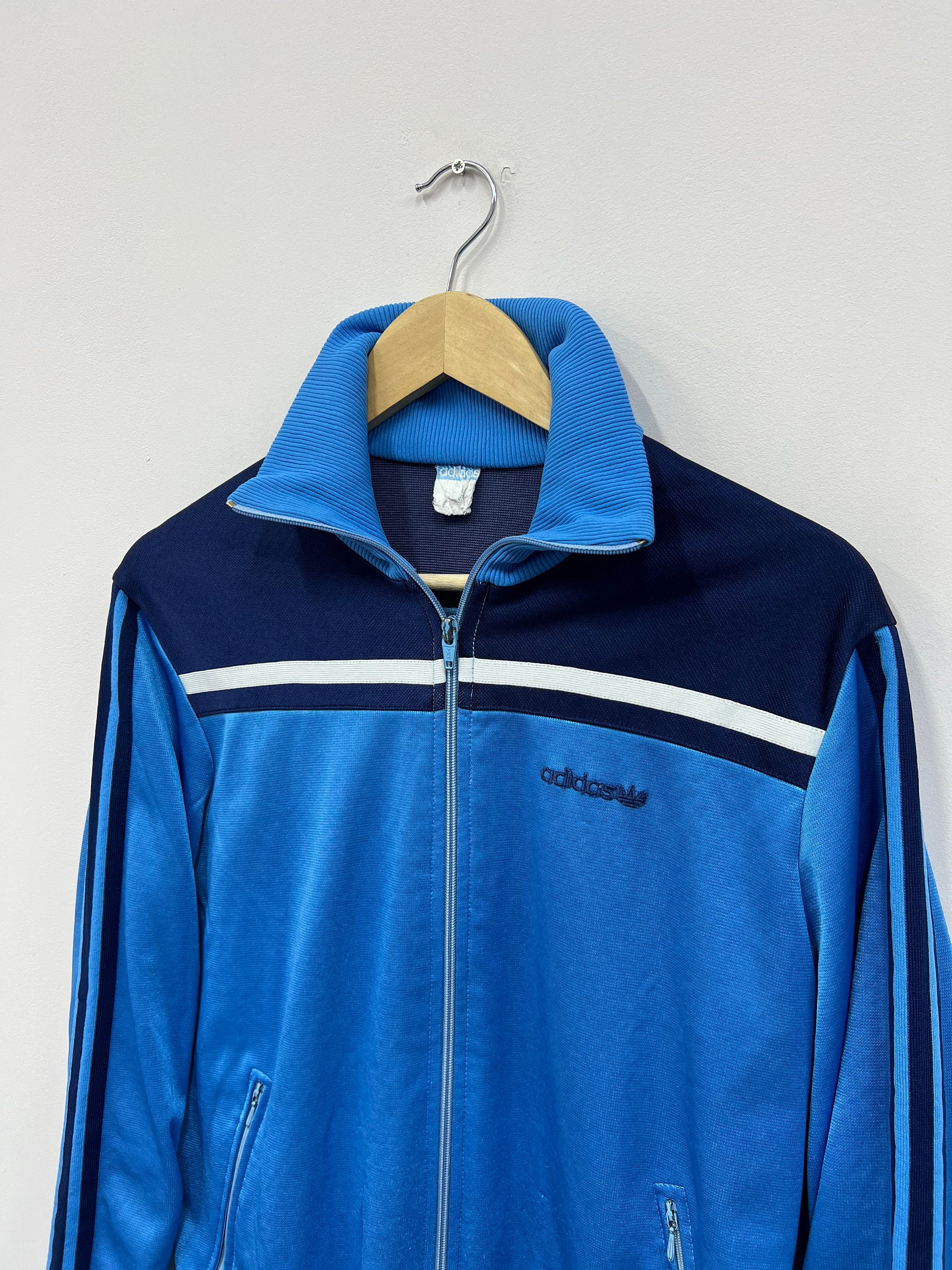 Vintage 80s Adidas Originals Track Top Jacket Blue Size S - Etsy