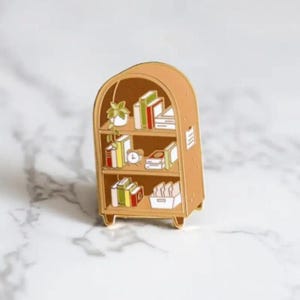 Épingle de bibliothèque | Épingle en émail | Rat de bibliothèque | Idées cadeaux pour les amoureux des livres