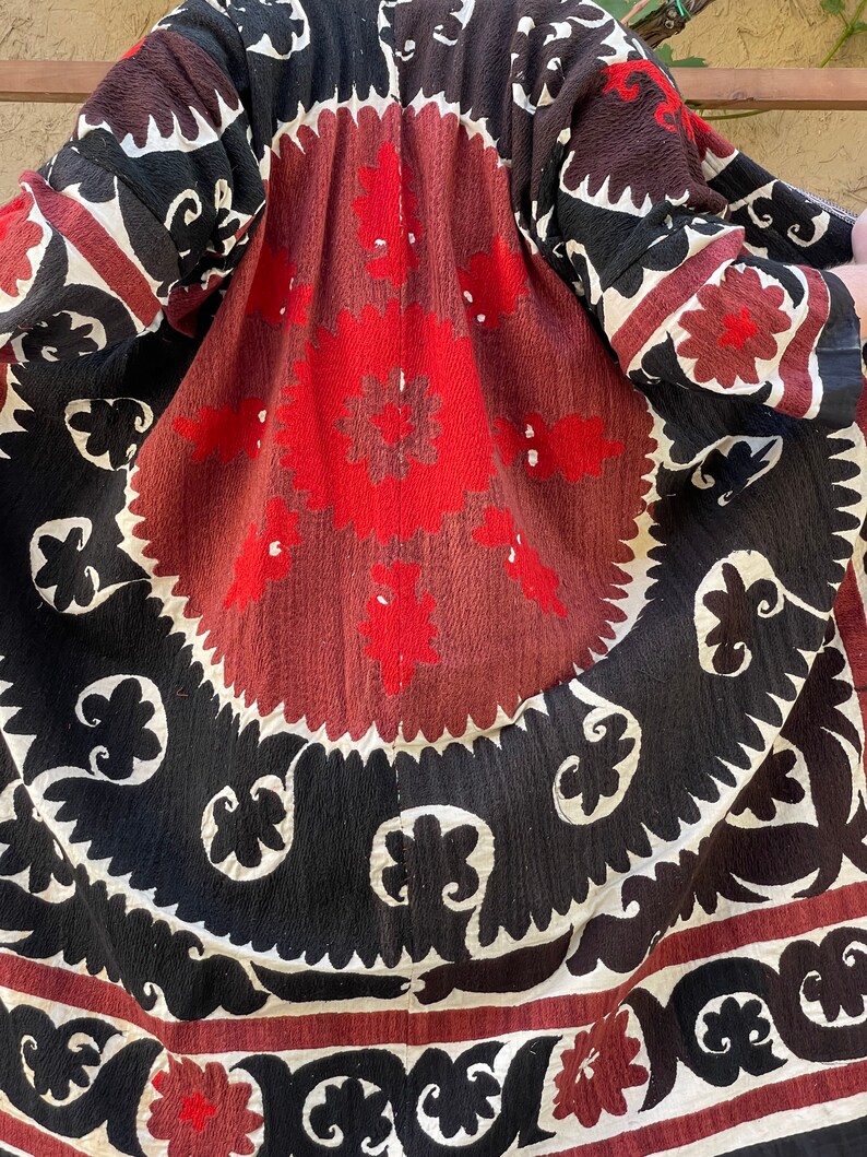 Uzbek Vintage Handmade Embroidery Sam 365 father day gifts SUZANI Robe