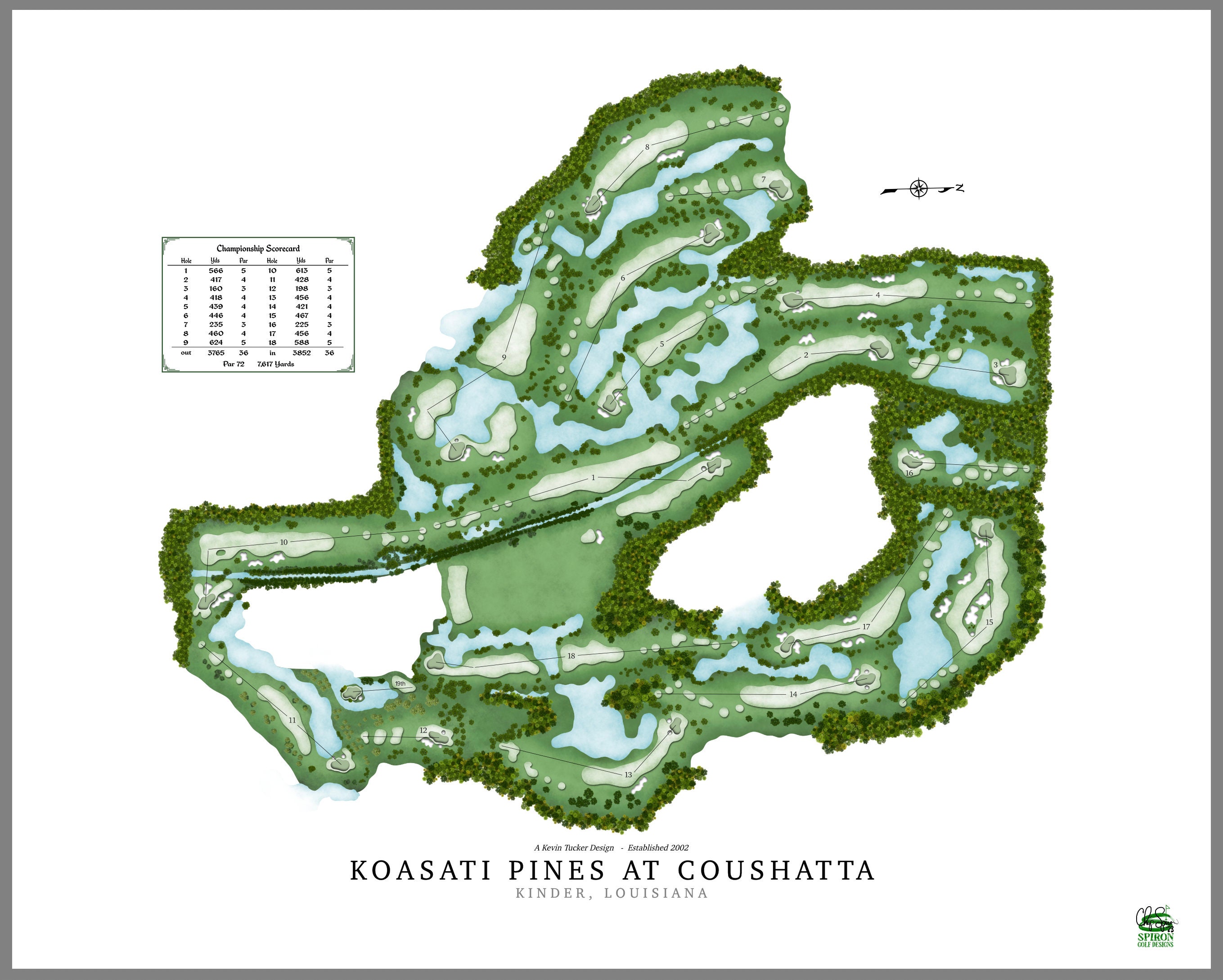 CUSTOM MAPS | Golf Course Map Print: Personalized Golf Gift, Wall Art ...