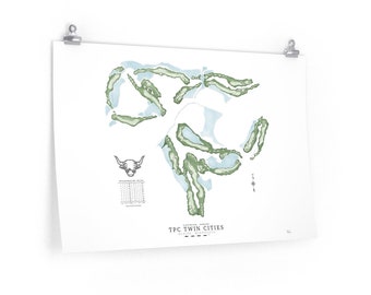 Tpc Course Map Etsy Tpc Course Map Etsy