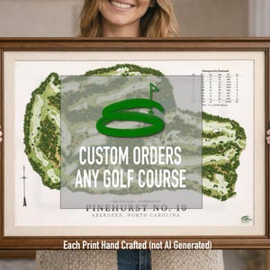 CUSTOM | Golf Course Map Print: Personalized Golf Gift, Wall Art, Customized Orders