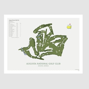 Augusta National Golf Club Course Map Art | The Masters (Digital Download)