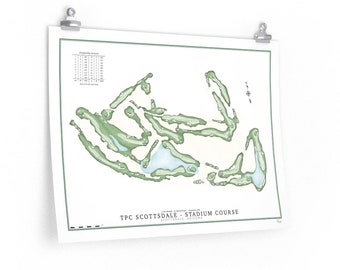 Tpc Course Map Etsy