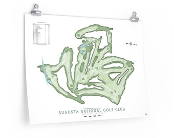Masters Augusta Course Map - Etsy