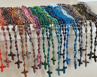 Handmade Twine Rosary, Knotted Rosary, Rope Rosary, Cord Rosary