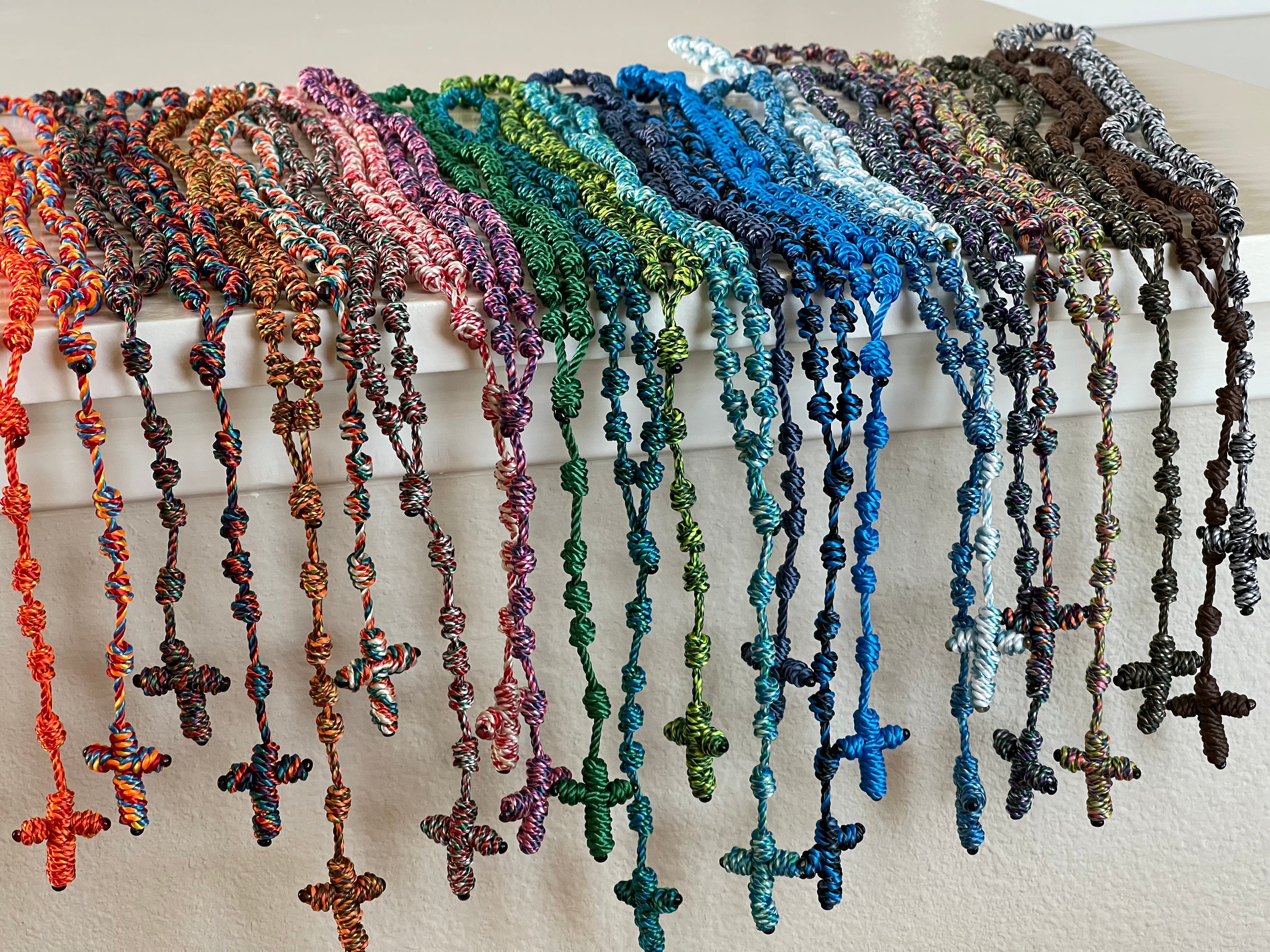 Handmade Twine Rosary, Knotted Rosary, Rope Rosary, Cord Rosary