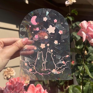 Cat suncatcher decal | suncatcher sticker | rainbow sticker | window film | suncatcher | prism sticker | cat lovers | gift for cat owner