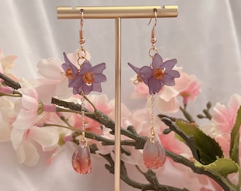 Floral Tassel Dangle Earrings | 14k Gold-Plated