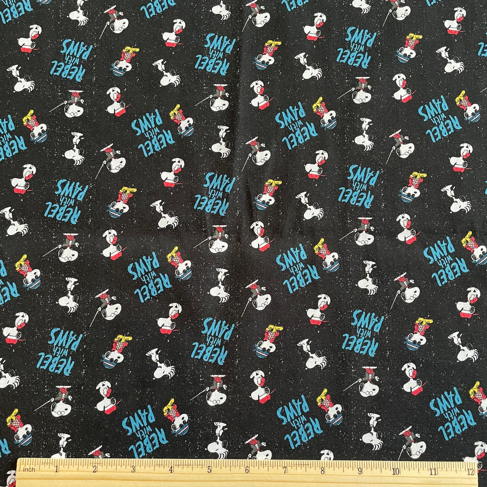 Snoopy Rebel with Paws by Springs Creative 100% cotton sold by | Etsy