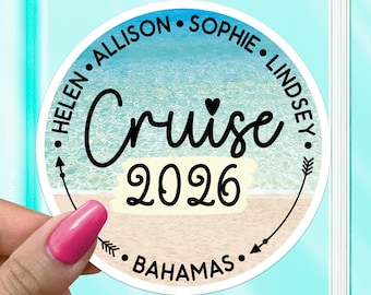 Cruise Sticker Custom Stickers Travel Beach Sea Vacation Vacay Boat Ship Waterproof Vinyl Stickers