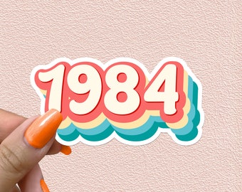 84 - Vintage 1984 Retro Vinyl Decal Stickers - Etsy