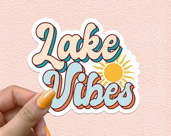 Lake Vibes Sticker Vacation Stickers Vacay Waterproof Vinyl Stickers