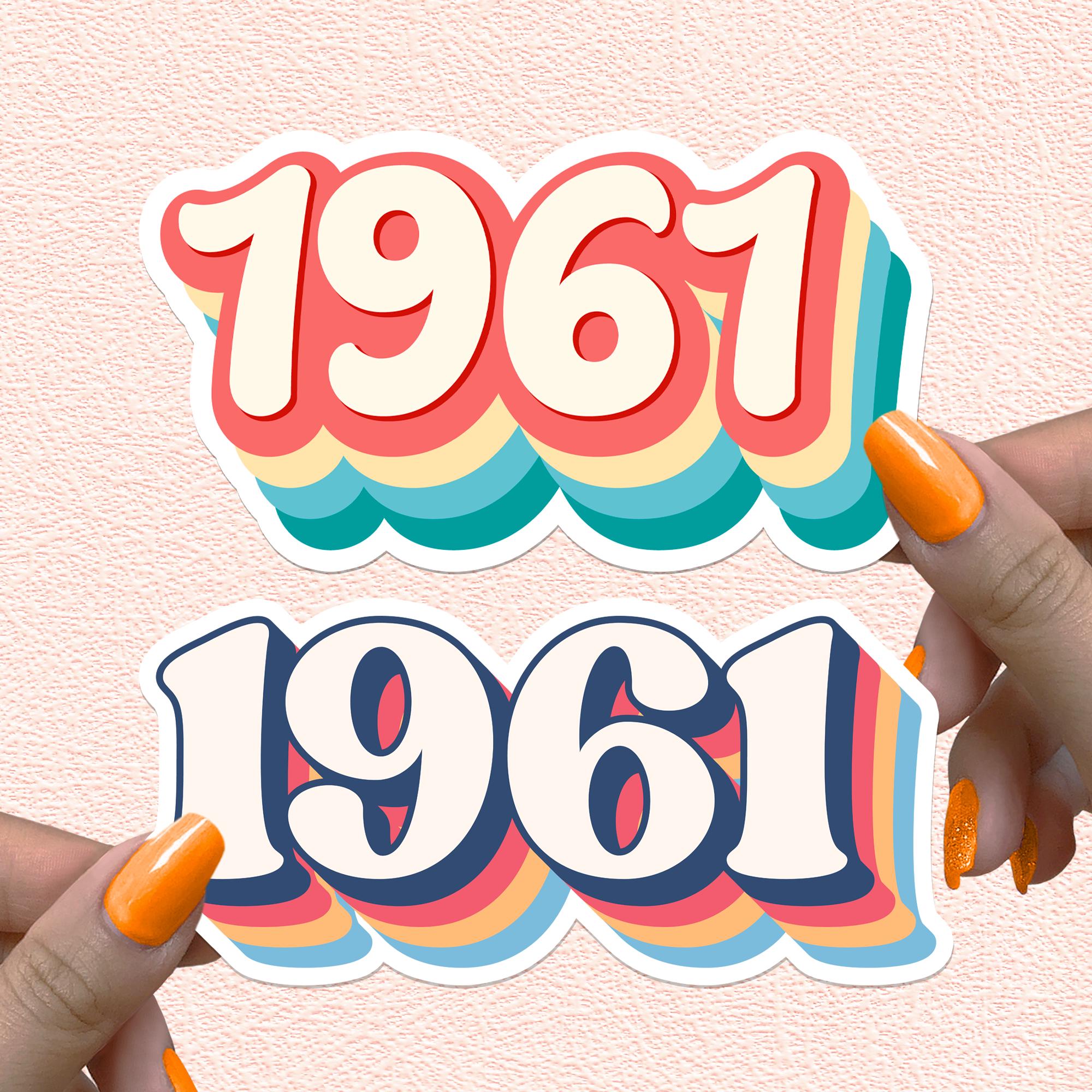 1961 Sticker - Etsy