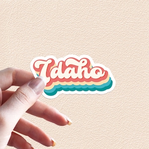 Idaho Aufkleber Retro Regenbogen Zustand Aufkleber USA Wasserdichte Vinyl-Aufkleber