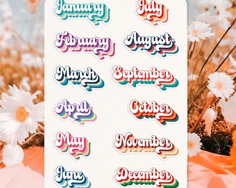 Sticker Sheet January February March April May June July August September October November December