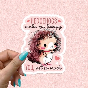 Sticker egel grappig citaat waterdichte vinylstickers