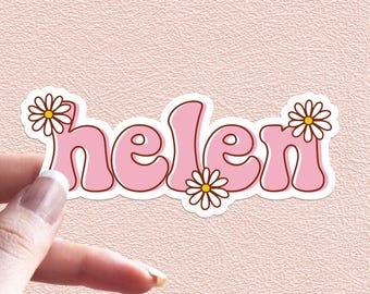 Benutzerdefinierte Aufkleber Name personalisierte Aufkleber Floral Retro Blumen Aufkleber für Wasserflasche wasserdicht niedliche Label Aufkleber für Cup Party Favors