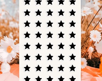 Stars Sticker Sheet Waterproof Vinyl Decal Set Mini Small