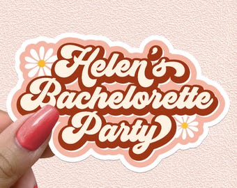 Bachelorette Party Stickers Custom Sticker Wedding Bride Bridesmaid Waterproof Vinyl Personalized Favors Gifts