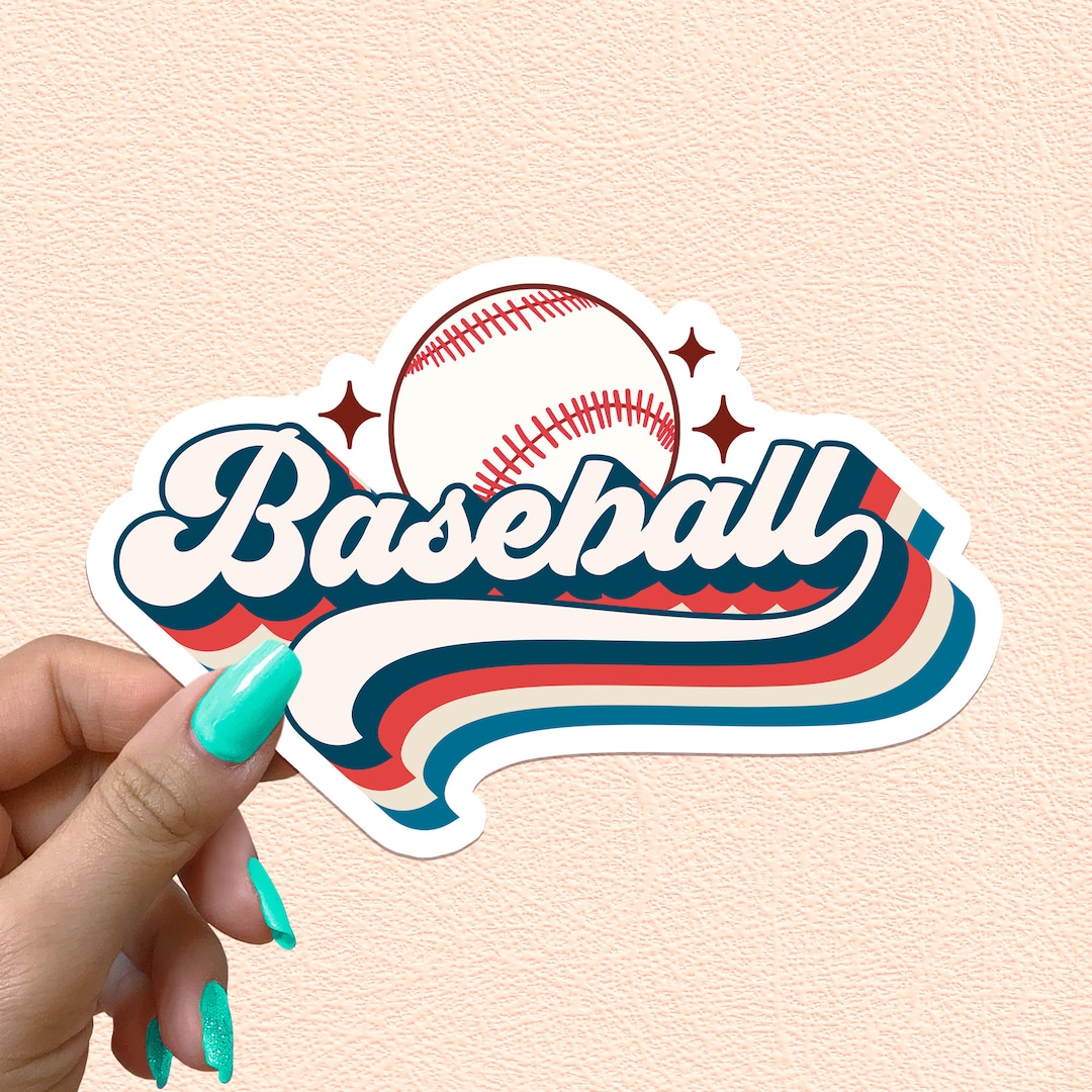 Baseball Sticker Retro Vintage Waterproof Vinyl Stickers - Etsy