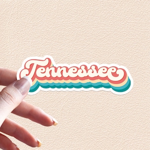 Tennessee Sticker Retro Rainbow State Decal Verenigde Staten waterdichte vinylstickers